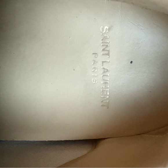 Saint Laurent Beige Pink Court Classic SL/06 Sneakers Low top Leather Size 36.5 - Picture 6 of 11